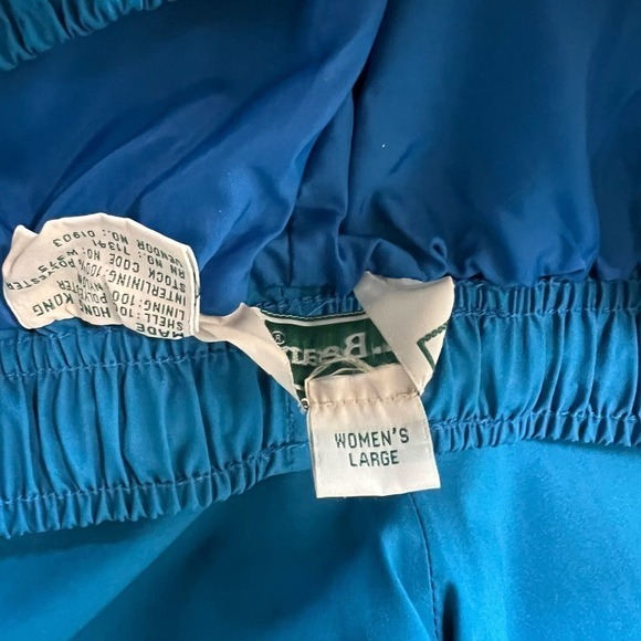 L.L. Bean Windbreaker Pants Gore-Tex Teal Large - Picture 7 of 9